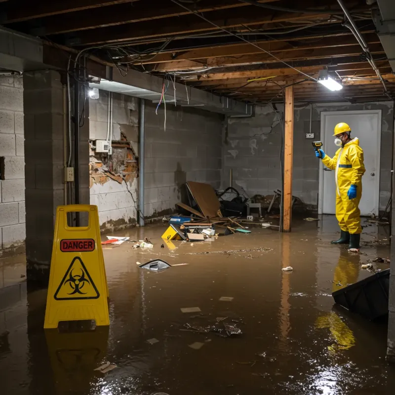 Flooded Basement Electrical Hazard in Brunswick, GA Property